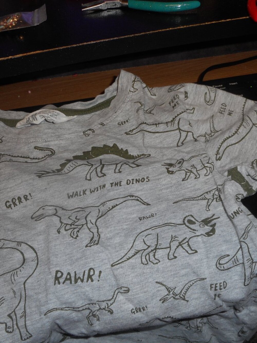 H & M - little boy's tee, full of dinosaurs, ages 4-6